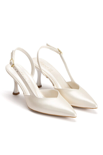 MFT AYAKKABI Women's Pointed Toe Open Back Thin Heeled Stiletto