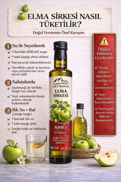 sarıbelen Elma Sirkesi 500 ml