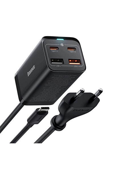 Baseus Stație de încărcare GaN3 4 în 1 de 65 W Baseus, Negru