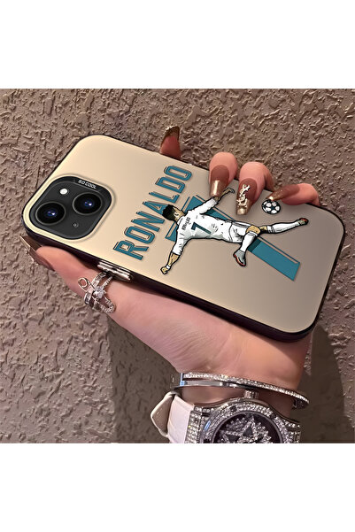 Hontinga حافظة هاتف آيفون 14 بلس متوافقة مع CR7 مصنوعة من السيليكون ذات حافة ...