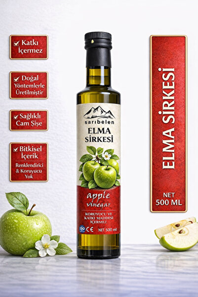 sarıbelen Elma Sirkesi 500 ml Doğal Fermente – Katkısız & Koruyucusuz