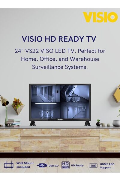 VIZIO 24 Inch HD LED TV 24VS22, White