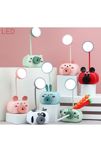 BC Led ışıklı USB şarjlı kariaktür çocuk odası genç odası masa ve gece lambası