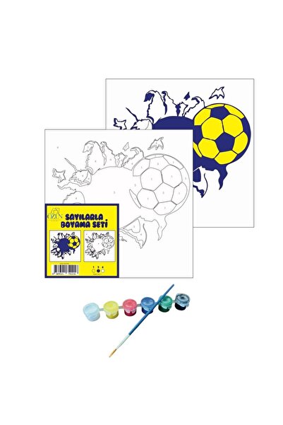 tuvval 20X20 SAYILARLA BOYAMA TUVAL SETİ TARAFTAR F-1 TUVAL + 6 LI BOYA+FIRÇA