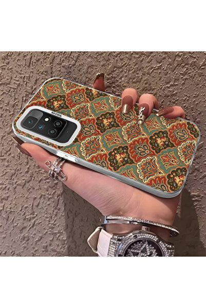 Hontinga حافظة هاتف Redmi 10 متوافقة مع الحواف السيليكونية الصلبة والمضادة لل...