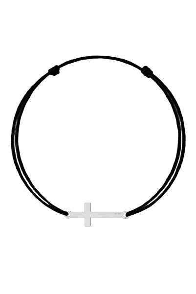 BIJUTERIA NEAGRA Brățară cu pandantiv cruce din argint 925