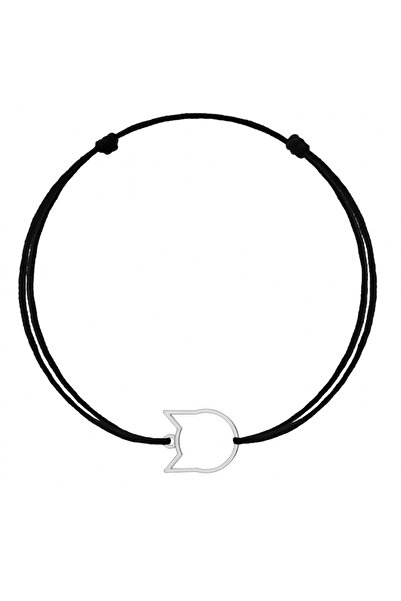 BIJUTERIA NEAGRA Brățară cu pandantiv pisică din argint 925