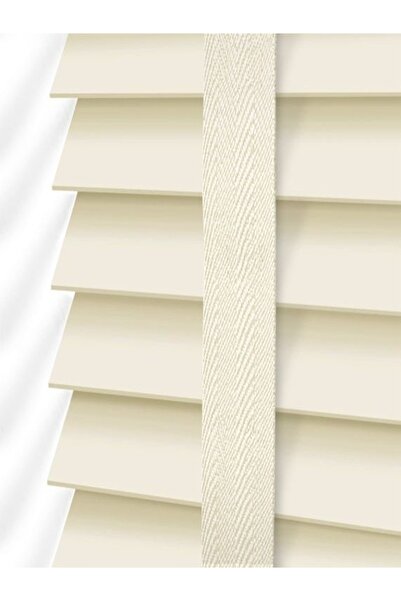 NEWTEKS Stylewoody 50mm Krem Ahşap Kurdelalı Jaluzi