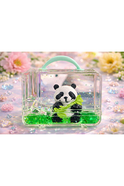 BC Parlak Suda Panda – Yüzen Kağıt Ağırlığı Dekoratif Süs Eşyası - 8,5 cm dek...