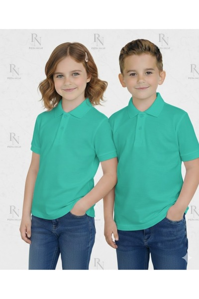 NACAR STYLİSH Παιδικό 100% βαμβακερό μπλουζάκι με λαιμόκοψη πόλο για σχολικές...