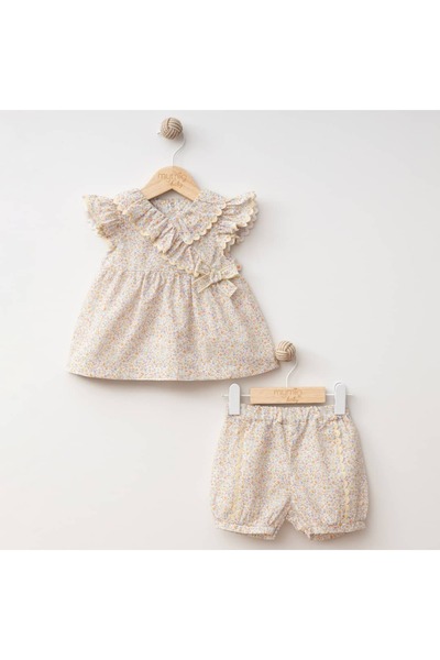 Valia Baby Colorful Stone Printed Baby Girl 2-Piece Set