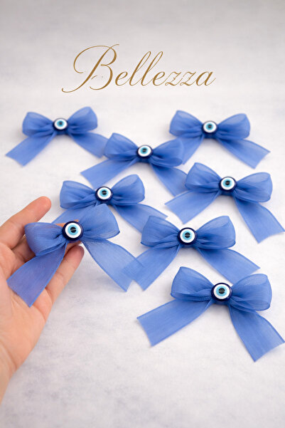 Bellezza Concept Linen Evil Eye Beaded Bow-40