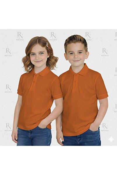 NACAR STYLİSH Children's 100% Cotton Polo Collar School Show and Daily Wear T...