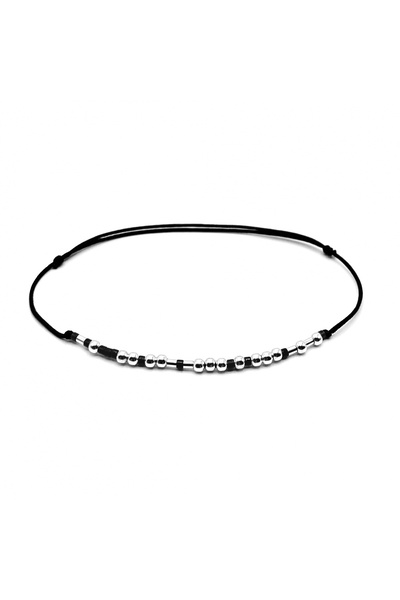 BIJUTERIA NEAGRA Brățară cu mesajul „Te iubesc” în cod Morse