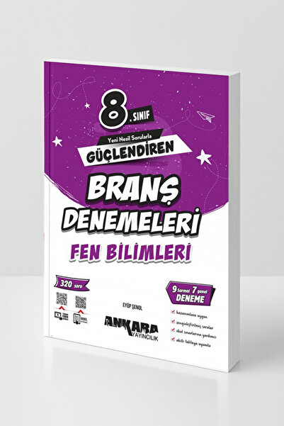 Ankara Yayıncılık 8. Sınıf Fen Bilimleri Branş Denemeleri 9 Deneme 320 Soru V...