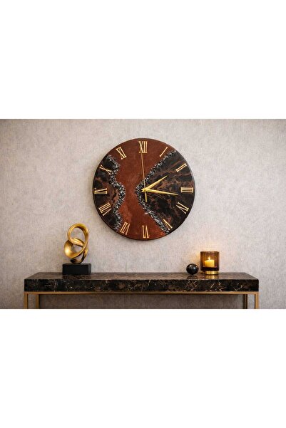 rustikhomedecor Epoxy Wall Clock 30 cm – Rustic Design