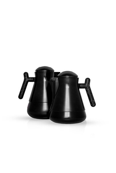 TAVOLO Turan Thermos Set – Matte Black with Black Marble – 0.5L + 1.0L
