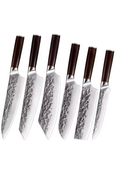 hocho Set of 6 professional knives Vintage series, Japanese steel HRC 60, han...