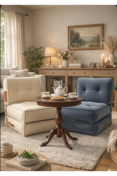 PUFYMAX Comfy Plus Yeni Nesil Bohem Çay seti,İkili koltuk berjer,uzanma koltu...