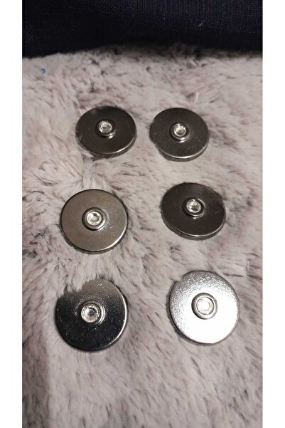 ILCARE Black Coated Metal Button 32 Size 20 mm 6 Pieces