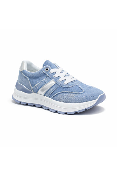 BEST WOMAN Women’s Blue Denim Trainers with Cushioned Sole – Casual Low-Top S...