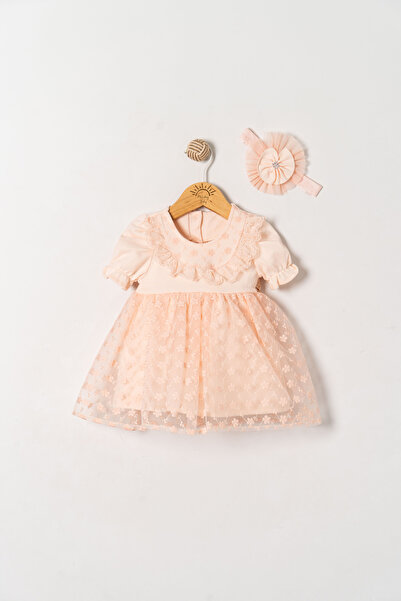 Miniday Baby Baby Girl Mevlütlük Dress Summer Bandana Lace Newborn Hospital R...