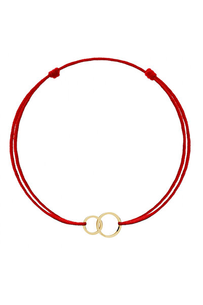 BIJUTERIA NEAGRA 14K Gold Circles Pendant Bracelet