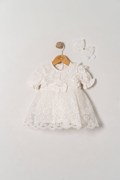 Miniday Baby Baby Girl Mevlütlük Dress Summer Bandana Lace Newborn Hospital R...