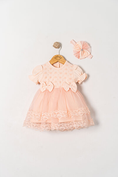 Miniday Baby Baby Girl Mevlütlük Dress Summer Bandana Lace Newborn Hospital R...