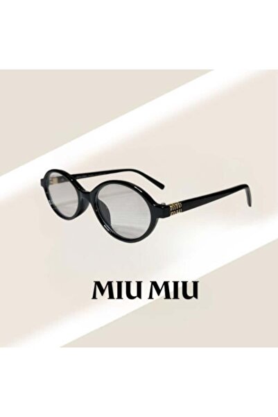 Miu Miu Women's Glasses in Black with Transparent Lens
