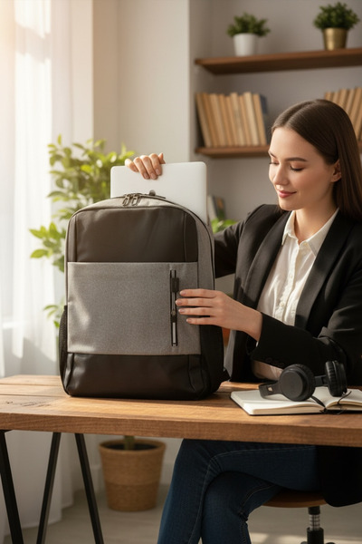 KAFFAA Unisex Laptop Backpack with USB Port - Waterproof