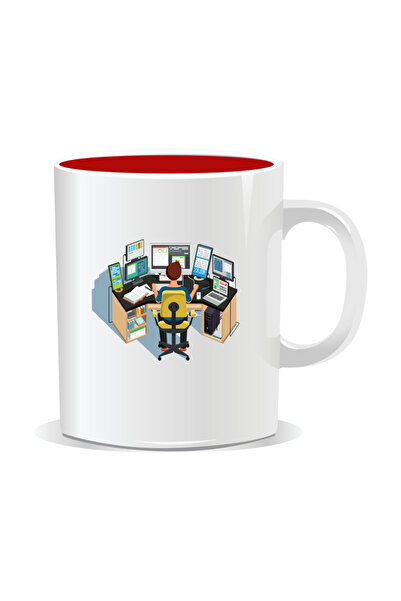 Mug Mania Personalized mug with messages for programmers, Programmer's desk