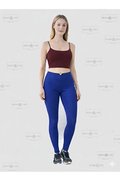 HUMAN LOVE Heart-Detail Leggings and Crop Top