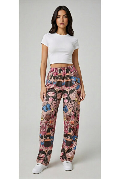 Gofeel Cute Print Baggy Unisex Sweatpants