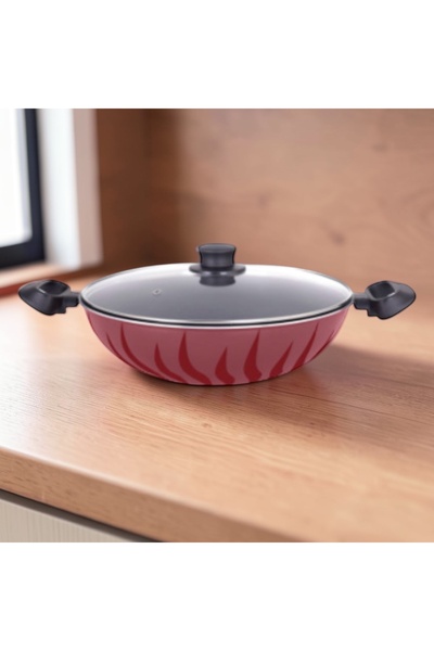 saif Tefal Vitro frying pan with lid from Al Saif, available in four sizes