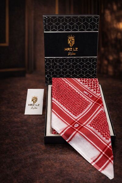 HRZ LZ Men's red shemagh, royal prestige