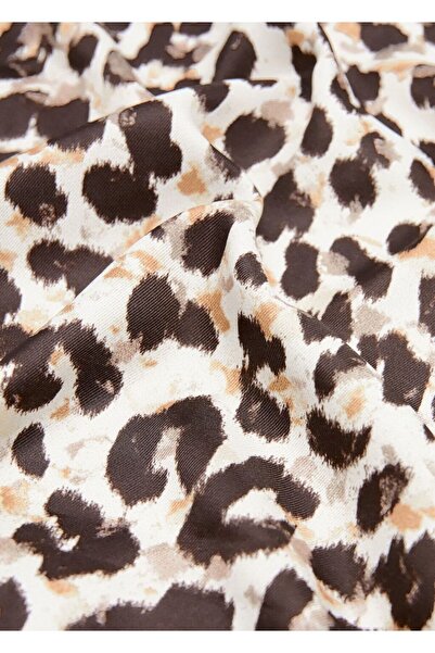 MANGO Woman Leopar desenli fular