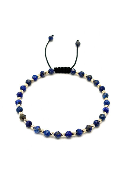 BIJUTERIA NEAGRA Brățară din aur de 14K și lapis lazuli cu bile