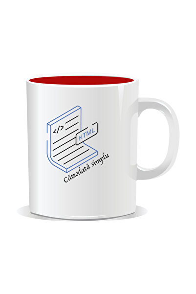 Mug Mania Personalized mug with messages for programmers, HTML, sometimes simple
