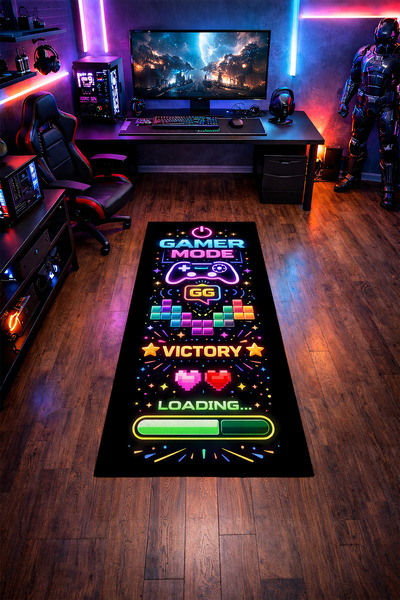 Charmbi Gamer Patterned Non-Slip Base Machine Washable Gaming Player Gamer Te...