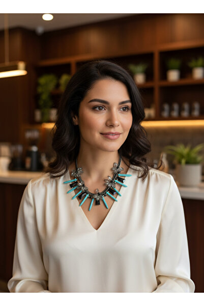 Moda Accessories Bohemian Turquoise Stone Necklace – Women's Beach and Daily ...