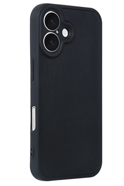 Najmaddin غطاء جلد أراس لـ Newface iPhone 16 - أسود