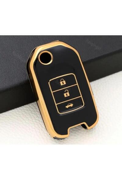 ÖZEN KEYS حافظة حماية للمفاتيح من هوندا Fc5 Civic H-rv C-rv Nano باللون الأسو...