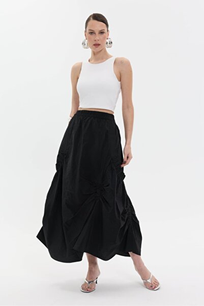 roibyardaözmen Design,Parachute Fabric,Tokyo Skirt-Black