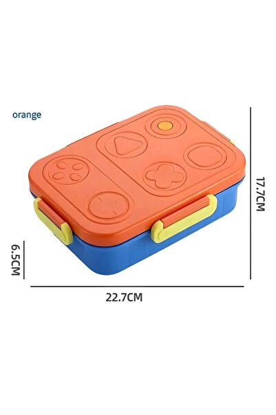 bentopia Renkli Desenli Beslenme Kutusu - 830 ml 3 Bölmeli Çocuk Beslenme Kab...