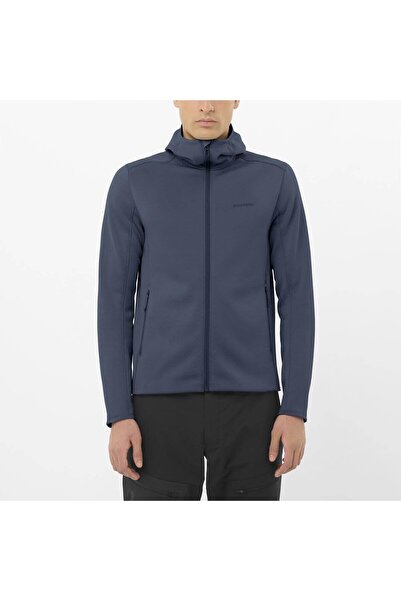 Salomon Outline Warm Men's Full Zip Fleece Blue Nights Lc2483200