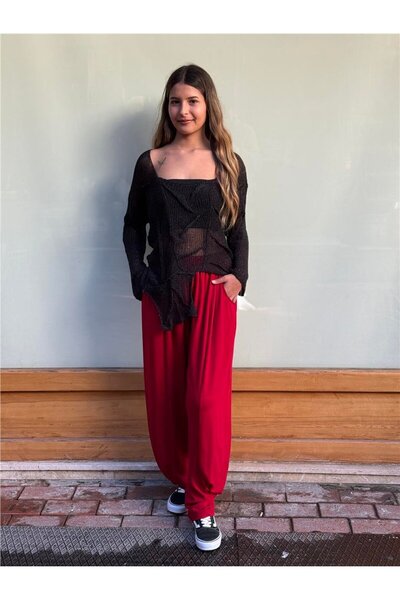 Miss Boheme Black Color Melanie Mercerized Blouse with Stitching Detail