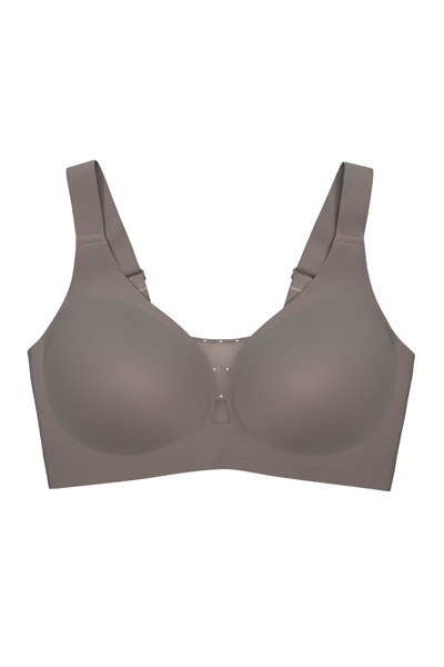 Cottonhill Seamless Bra - Balance |   Brown Laser Cut Stone Seamless Gatherin...