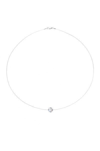 BIJUTERIA NEAGRA Colier din fir transparent cu cristal Preciosa Transparent AB