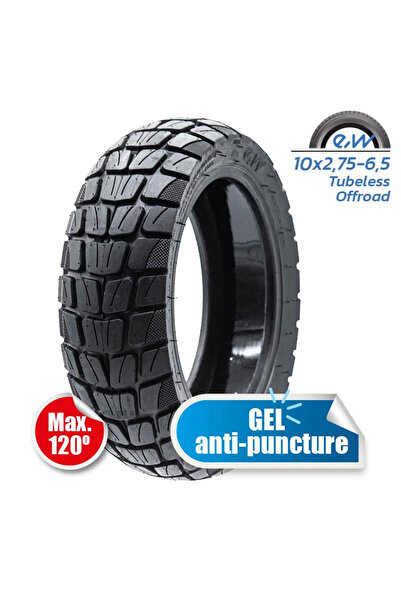 OEM Cauciuc offroad cu gel tubeless pentru trotineta electrica 10x2.75-6.5